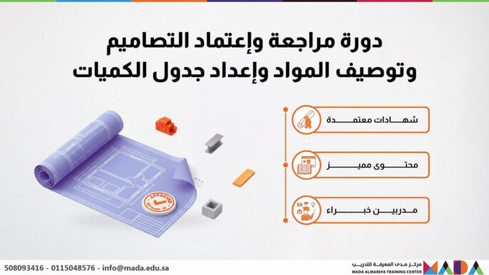 دورة مراجعة وإعتماد التصاميم وتوصيف المواد وإعداد جدول الكميات