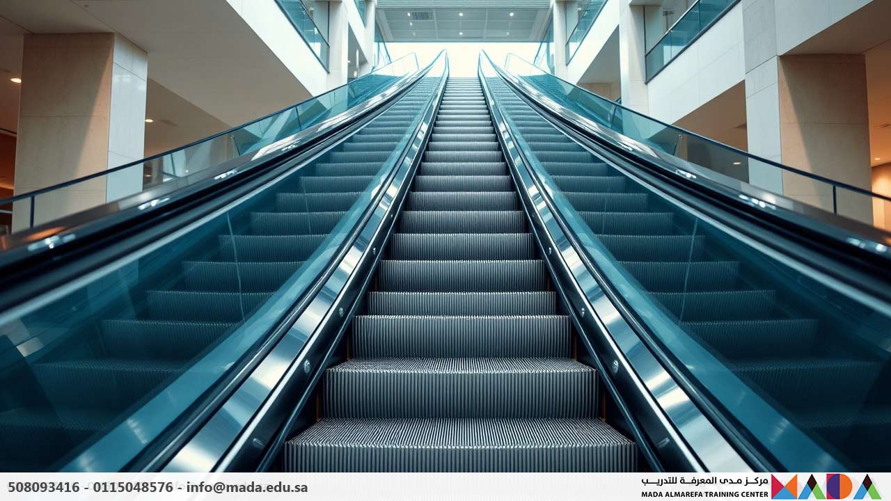 دورة المصاعد الكهربائية والهيدروليكية والسلالم المتحركة