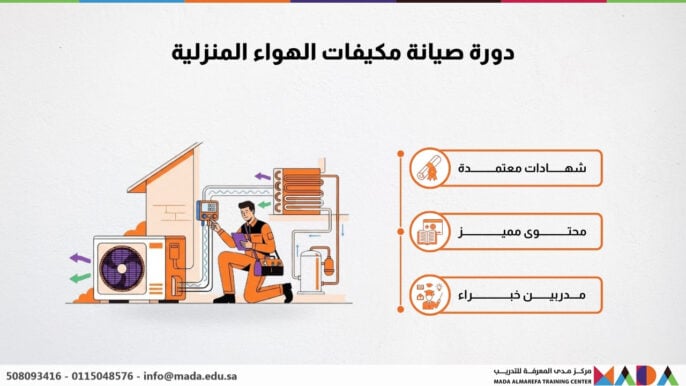 دورة صيانة مكيفات الهواء المنزلية