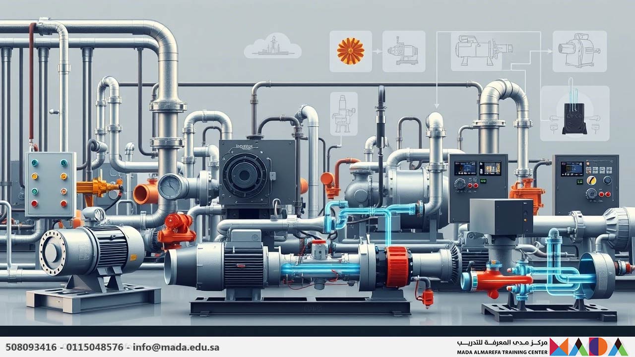 دورة أنواع ووظائف وتشغيل المضخات في صناعة النفط والغاز
