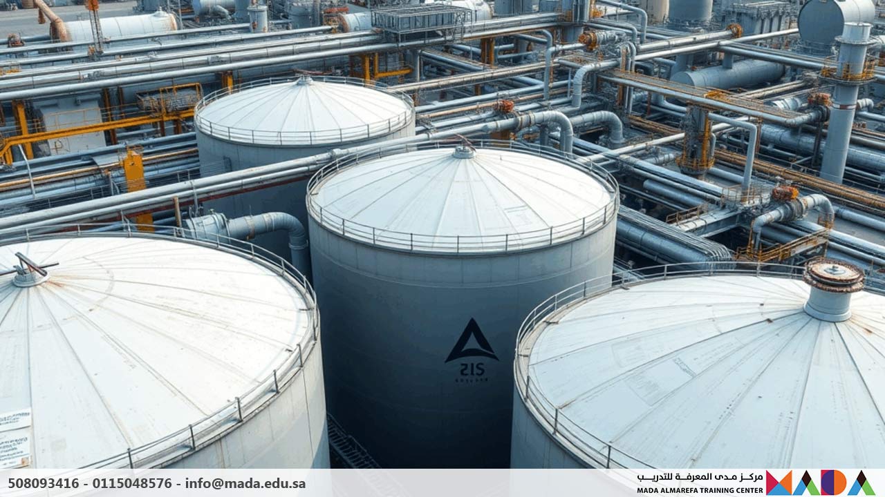 دورة خزانات التخزين المستخدمة في مصافي النفط