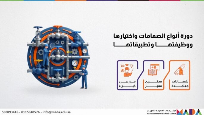 دورة أنواع الصمامات واختيارها ووظيفتها وتطبيقاتها