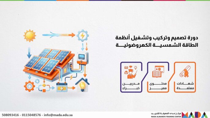 دورة تصميم وتركيب وتشغيل أنظمة الطاقة الشمسية الكهروضوئية