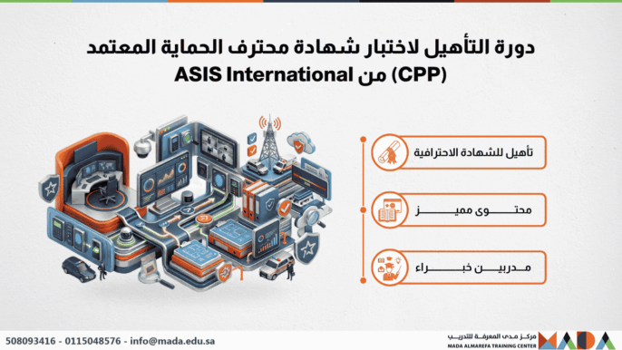 دورة التأهيل لاختبار شهادة محترف الحماية المعتمد (CPP) من ASIS International