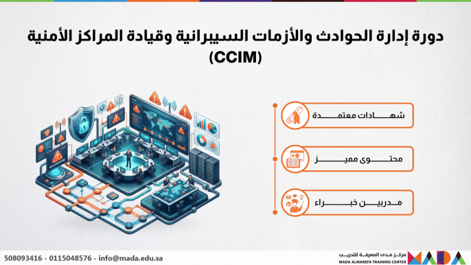 دورة إدارة الحوادث والأزمات السيبرانية وقيادة المراكز الأمنية (CCIM)