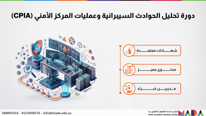 دورة تحليل الحوادث السيبرانية وعمليات المركز الأمني (CPIA)